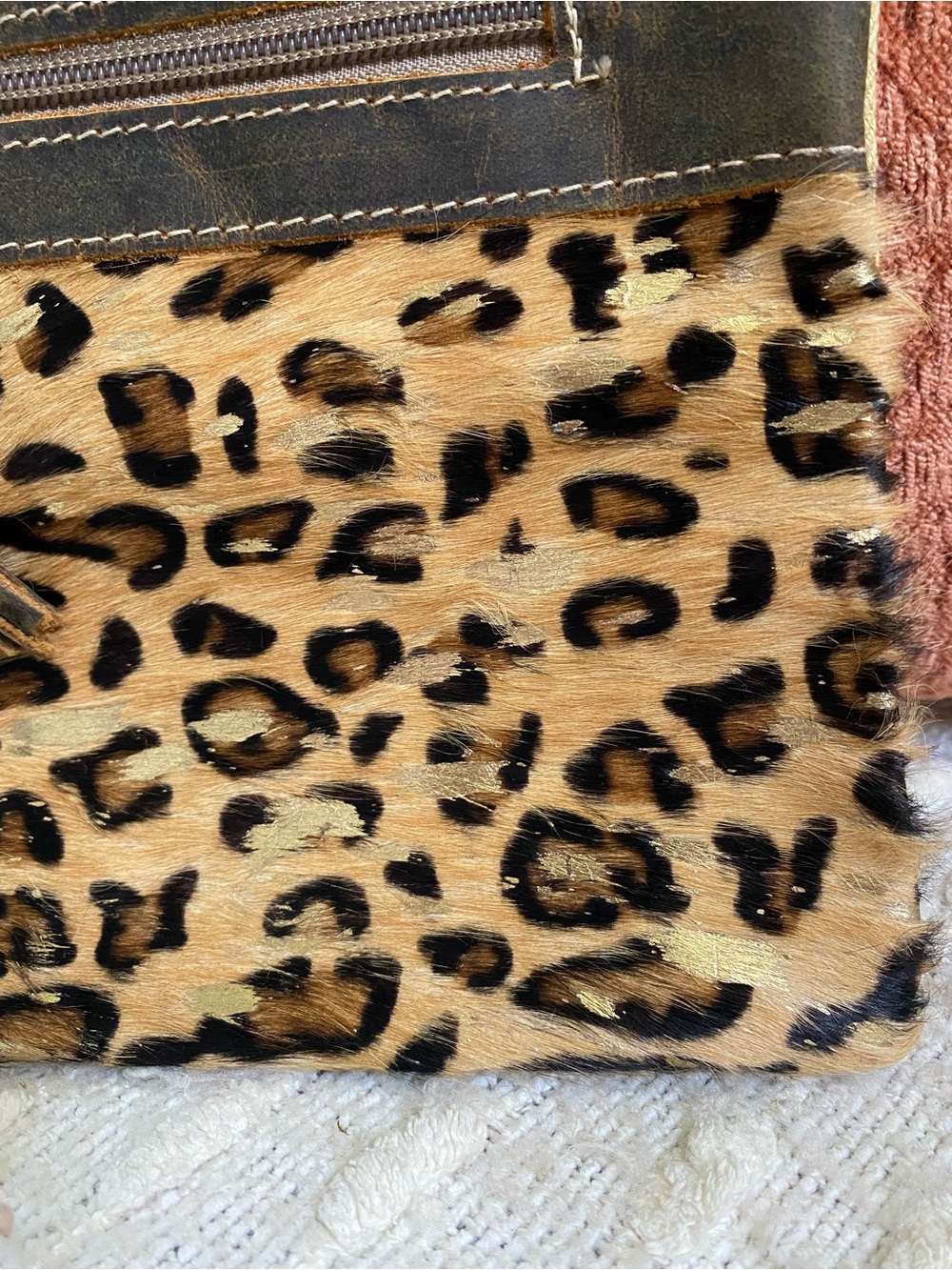 {Myra Bag} NWT Leopard Hair Wristlet - Picture 3 of 7